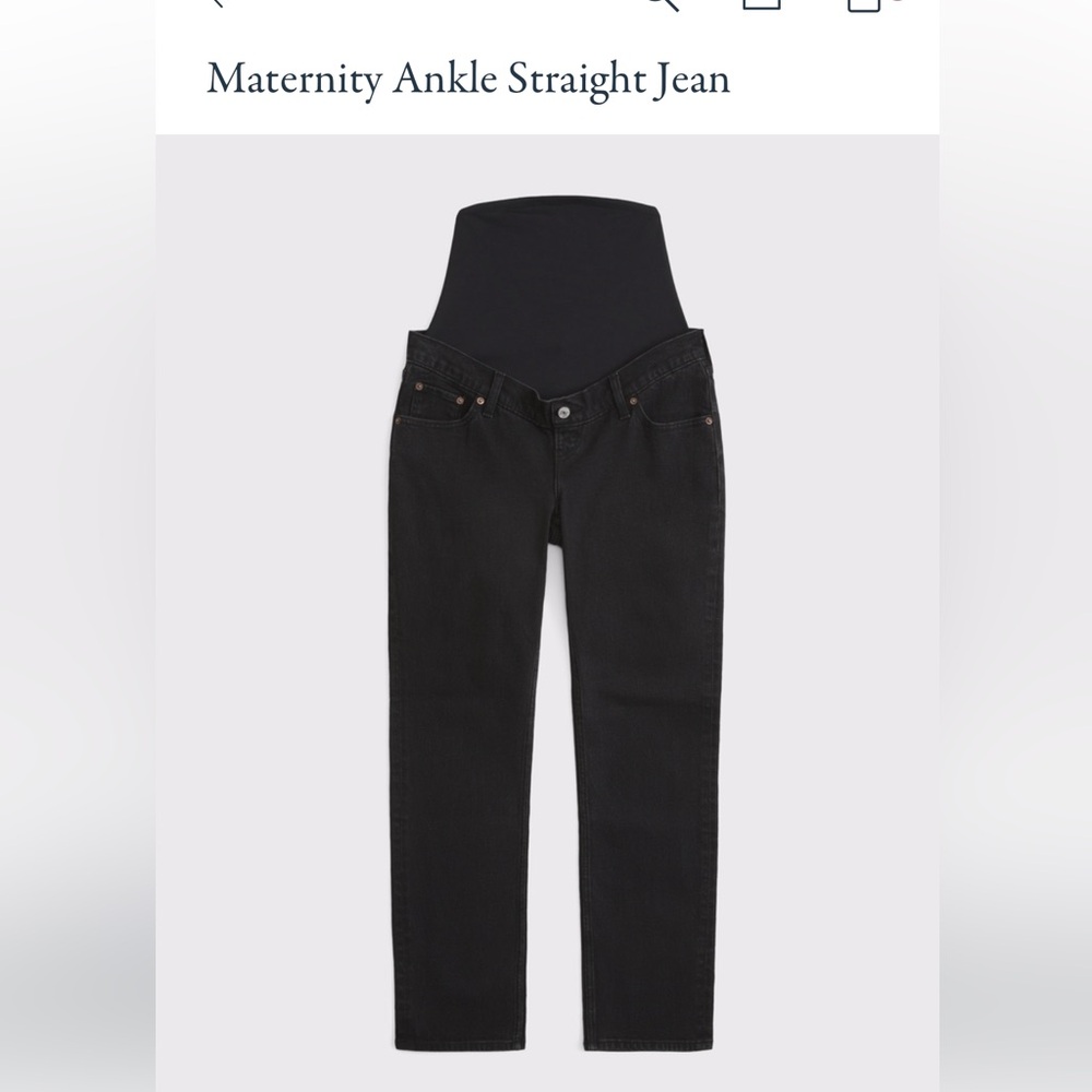 Abercrombie & Fitch Black Maternity Ankle Straight Pants